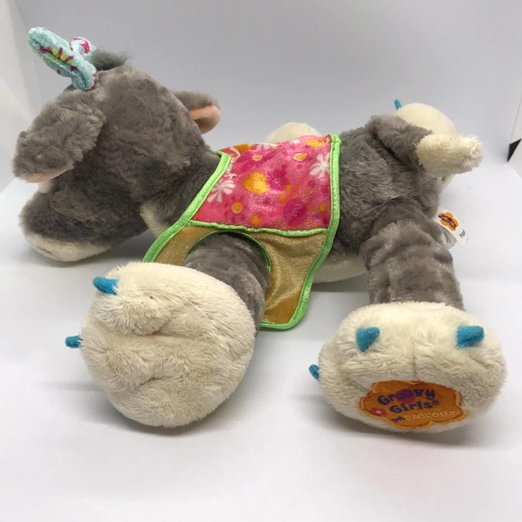 Poppi Puppy Dog Plush Stuffed Soft Toy Gray Blue White Groovy Girls Petrageous - Picture 10 of 10